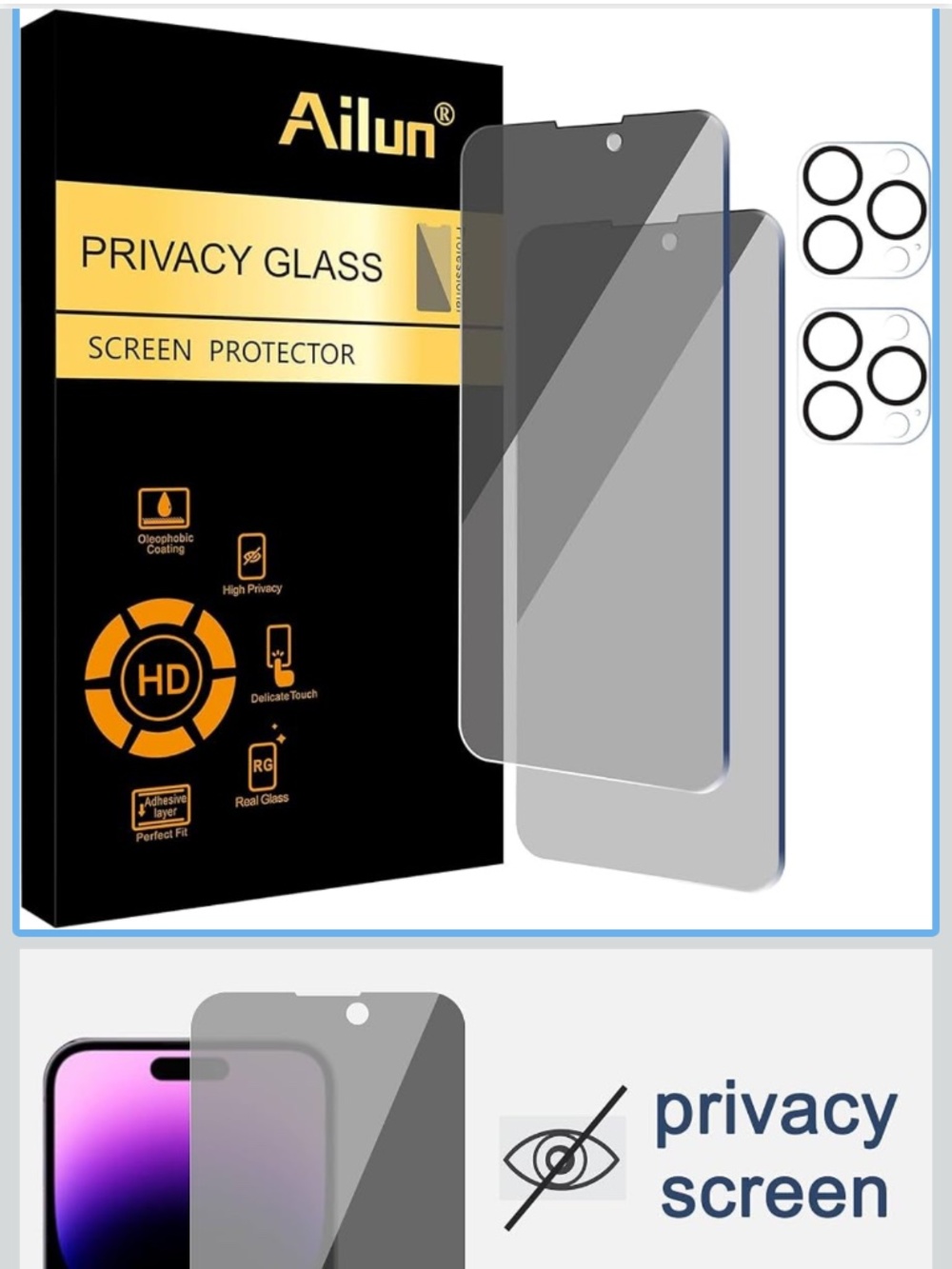 iPhone 14 Pro Max screen protector set